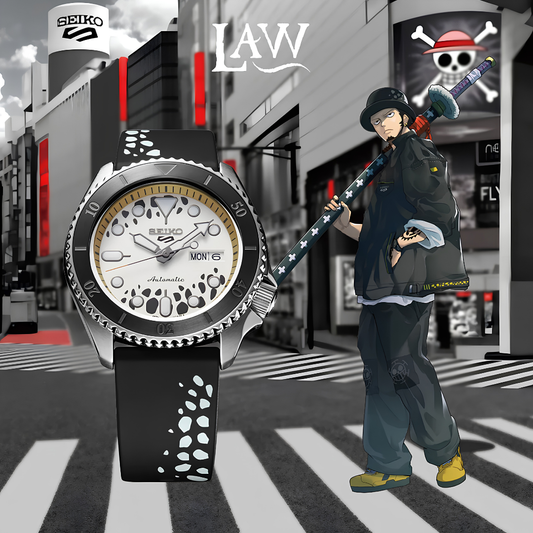 นาฬิกา SEIKO 5 Sports x ONE PIECE รุ่น SRPH63 SRPH63K SRPH63K1 ‘Trafalgar Law’ Limited Edition of 5,000 Pcs.