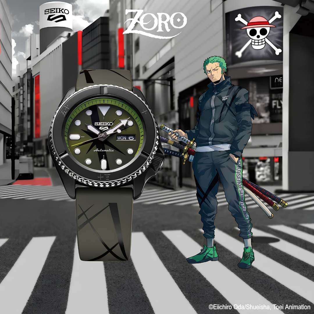นาฬิกา SEIKO 5 Sports x ONE PIECE รุ่น SRPH67 SRPH67K SRPH67K1 'Zoro’ Limited Edition of 5,000 Pcs.