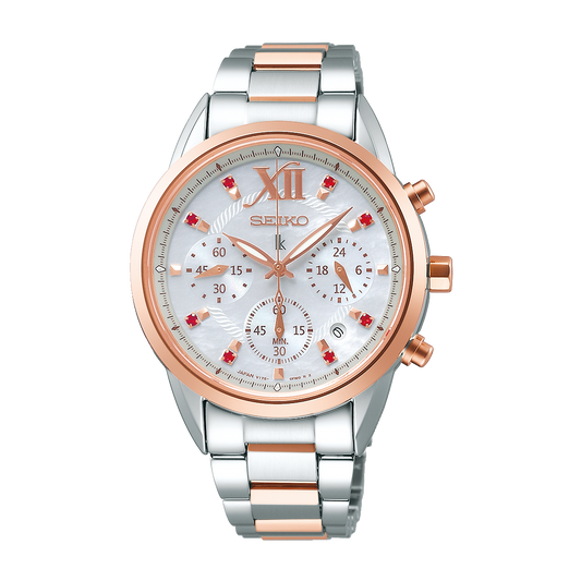 นาฬิกาผู้หญิง SEIKO LUKIA รุ่น SSC824 SSC824J SSC824J1 Solar Chronograph Women's Watch