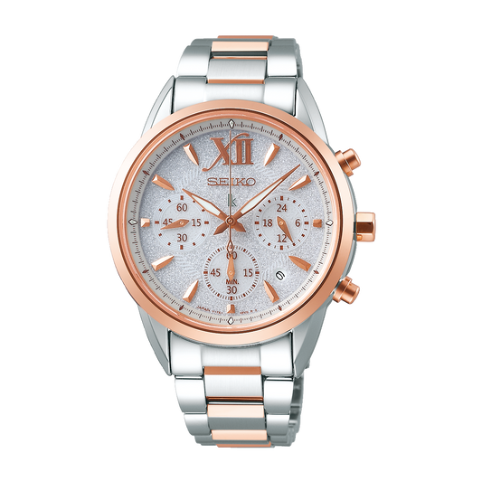 นาฬิกาผู้หญิง SEIKO LUKIA รุ่น SSC828 SSC828J SSC828J1 Solar Chronograph Women's Watch