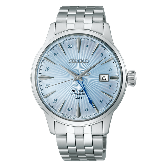 นาฬิกา SEIKO Presage GMT รุ่น SSK037 SSK037J SSK037J1 Cocktail Time 'Skydiving' Automatic Men's Watch