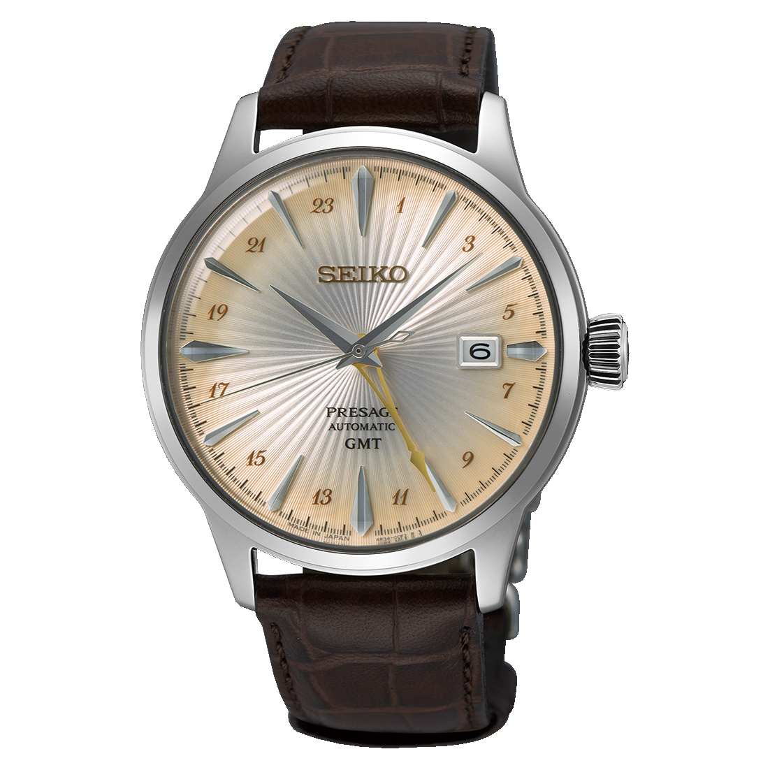 นาฬิกา SEIKO Presage GMT รุ่น SSK041 SSK041J SSK041J1 Cocktail Time 'Acacia' Automatic Men's Watch