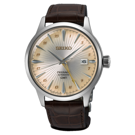 นาฬิกา SEIKO Presage GMT รุ่น SSK041 SSK041J SSK041J1 Cocktail Time 'Acacia' Automatic Men's Watch