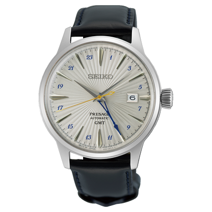 นาฬิกา SEIKO Presage GMT รุ่น SSK049 SSK049J SSK049J1 Cocktail Time 'Silver Bullet' Automatic Men's Watch