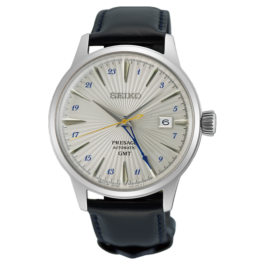นาฬิกา SEIKO Presage GMT รุ่น SSK049 SSK049J SSK049J1 Cocktail Time 'Silver Bullet' Automatic Men's Watch