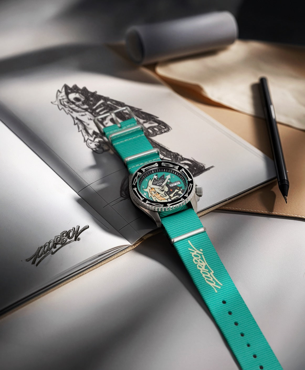 นาฬิกา SEIKO 5 Sports x POORBOY รุ่น SRPM17 SRPM17K SRPM17K1 Thailand Limited Edition of 1,000 Pcs.