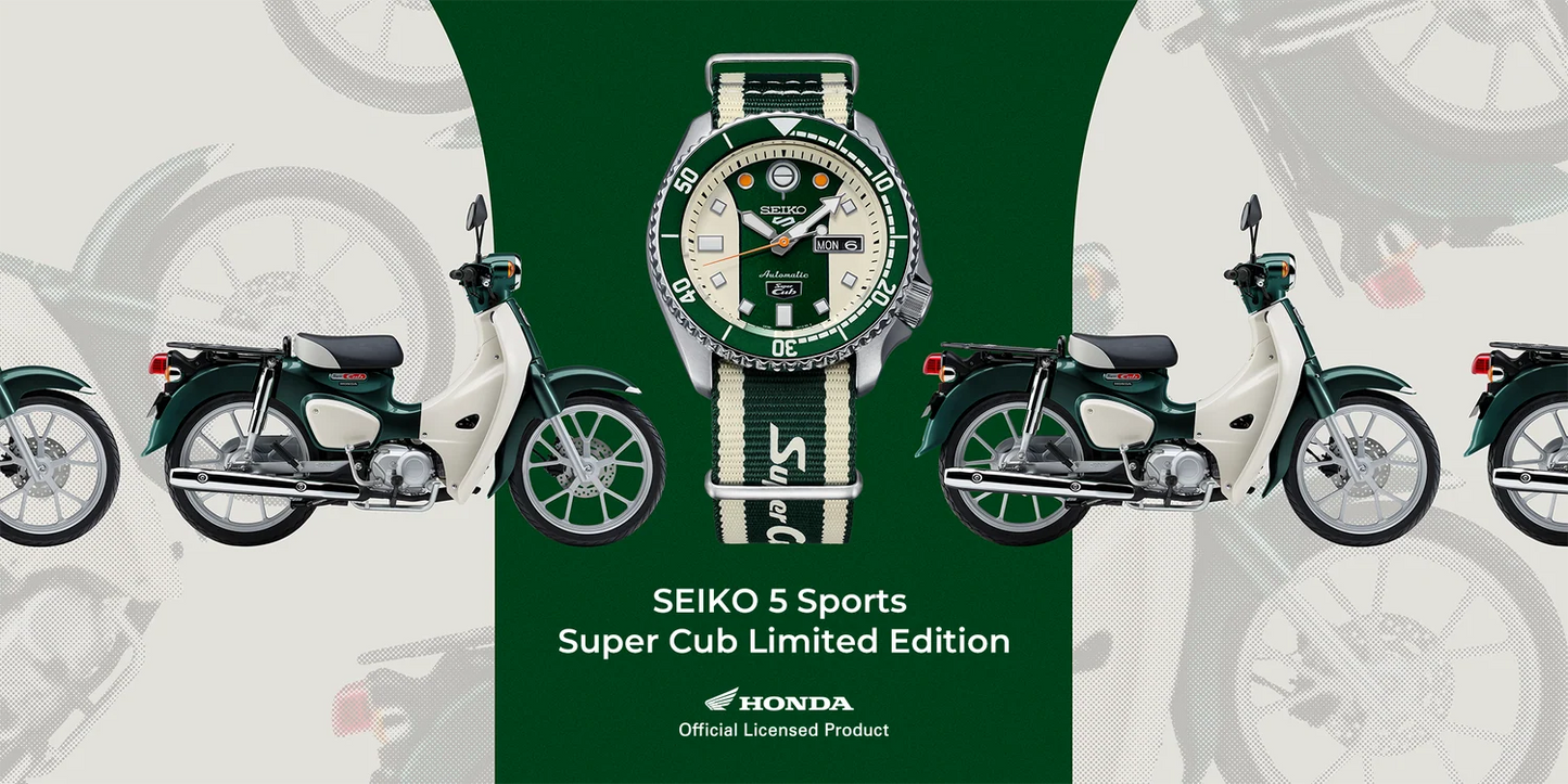 นาฬิกา SEIKO 5 Sports รุ่น SRPJ49 SRPJ49K SRPJ49K1 Super Cub Limited Edition of 6,000 Pcs.