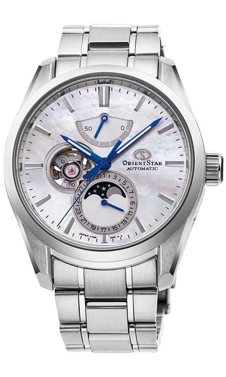 นาฬิกา ORIENT STAR Contemporary Moon Phase รุ่น RE-AY0005A Mother of Pearl Mechanical Men's Watch